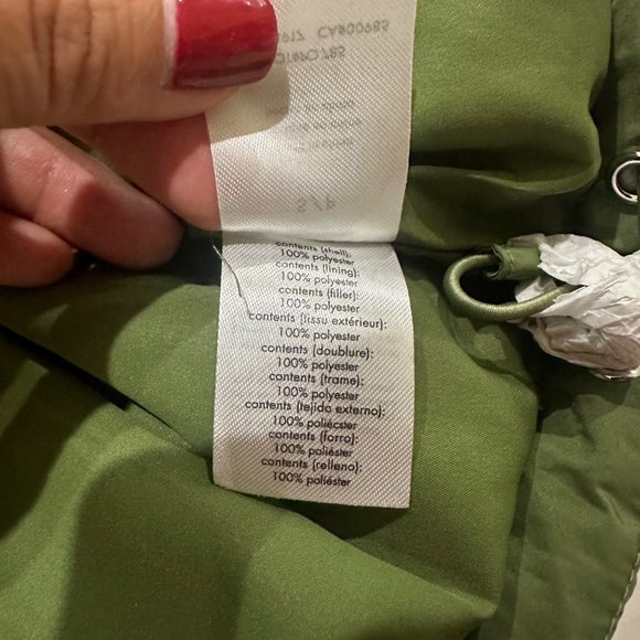 NWT We Wore What Green Puffer Vest Jacket Removable Sleeves Outerwear Womens S - Picture 9 of 12